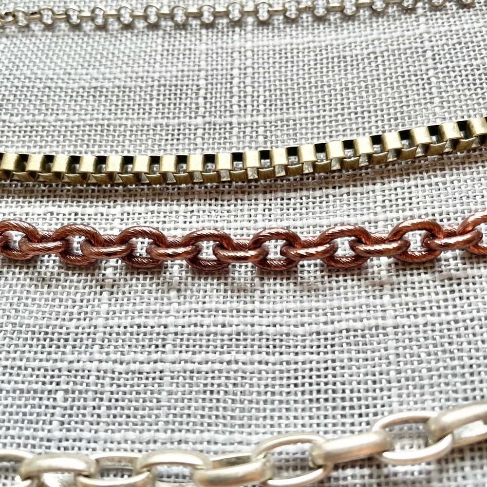 Layered Multicolor Chain Necklace - Picture 2 of 6